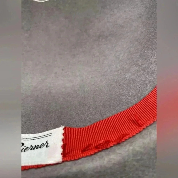 100% wool Michael Haward Elegant Beige and Gray Hats with Veil - Picture 7 of 8